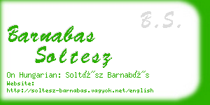 barnabas soltesz business card